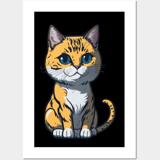 Cool Feline in Shades: Whiskered Purrfection for Cat Miaw Lovers Posters and Art